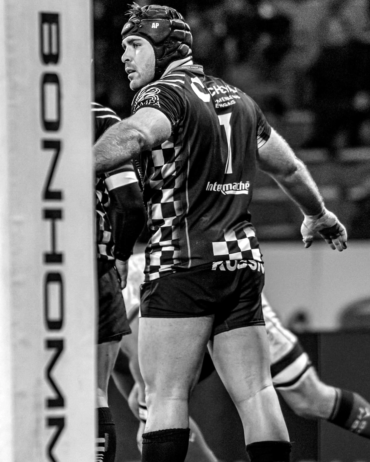 Andrea Pontanier, numéro 1, sous le maillot à damiers du VRDR